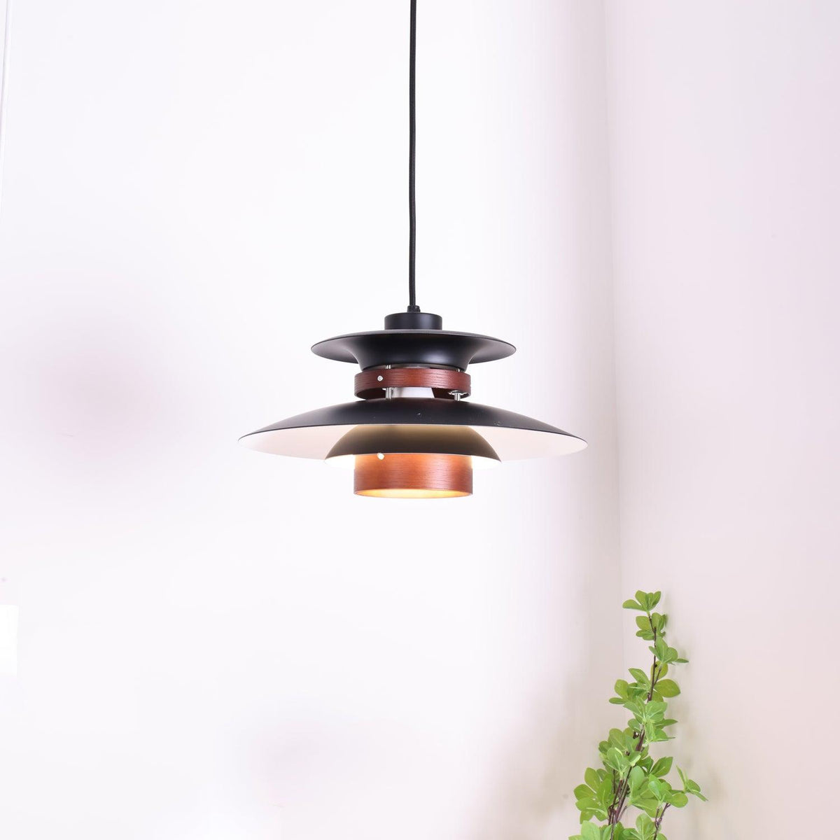 Vazen Suspension Bois Acier-Cielum