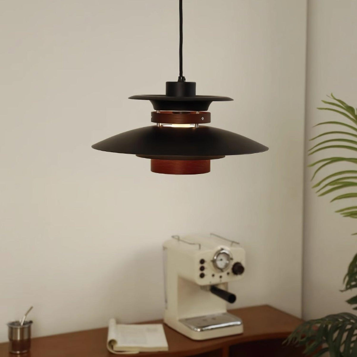 Vazen Suspension Bois Acier-Cielum
