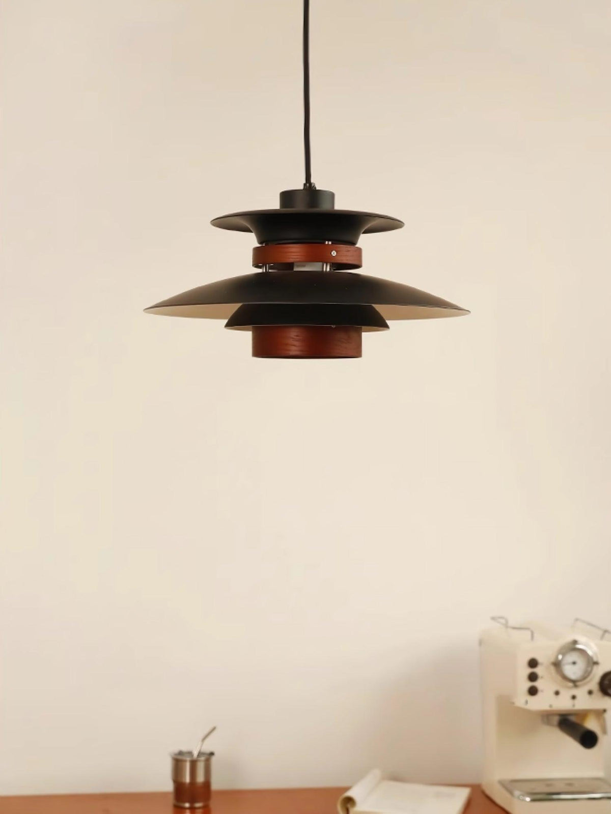 Vazen Suspension Bois Acier-Cielum