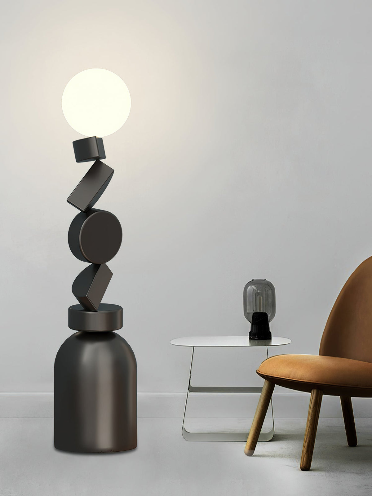 Calisine Lampadaire Monolith Cube Base Noir
