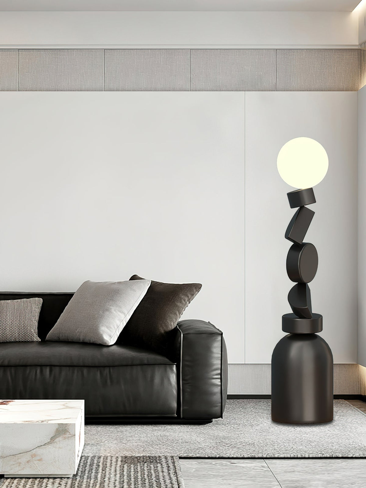 Calisine Lampadaire Monolith Cube Base Noir