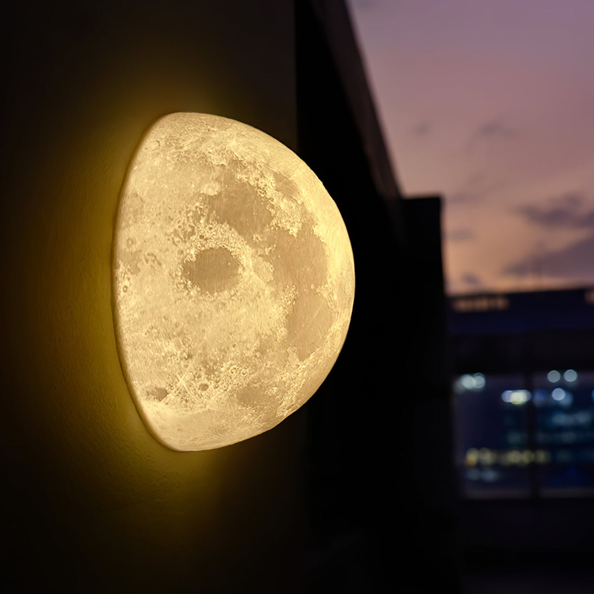 Lirixo Applique Murale 3D en Plastique Art Nordique Lune-Cielum