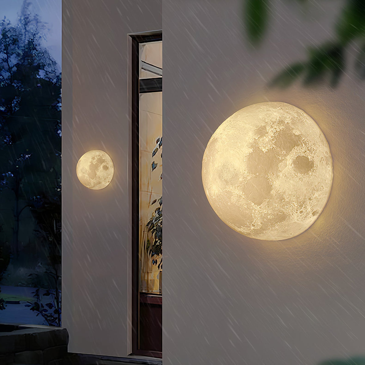 Lirixo Applique Murale 3D en Plastique Art Nordique Lune-Cielum