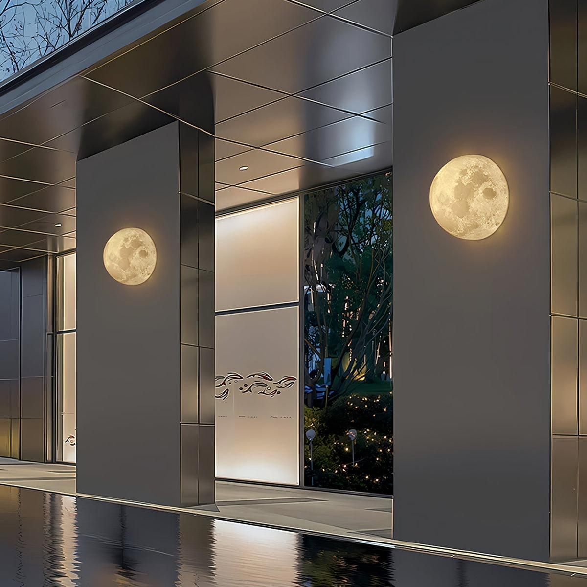 Lirixo Applique Murale 3D en Plastique Art Nordique Lune-Cielum