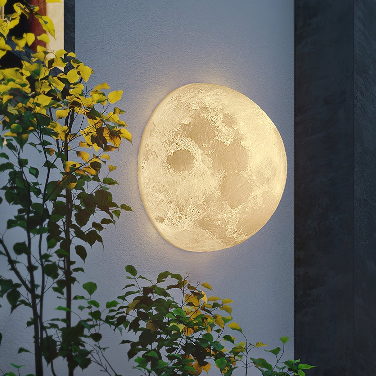 Lirixo Applique Murale 3D en Plastique Art Nordique Lune-Cielum