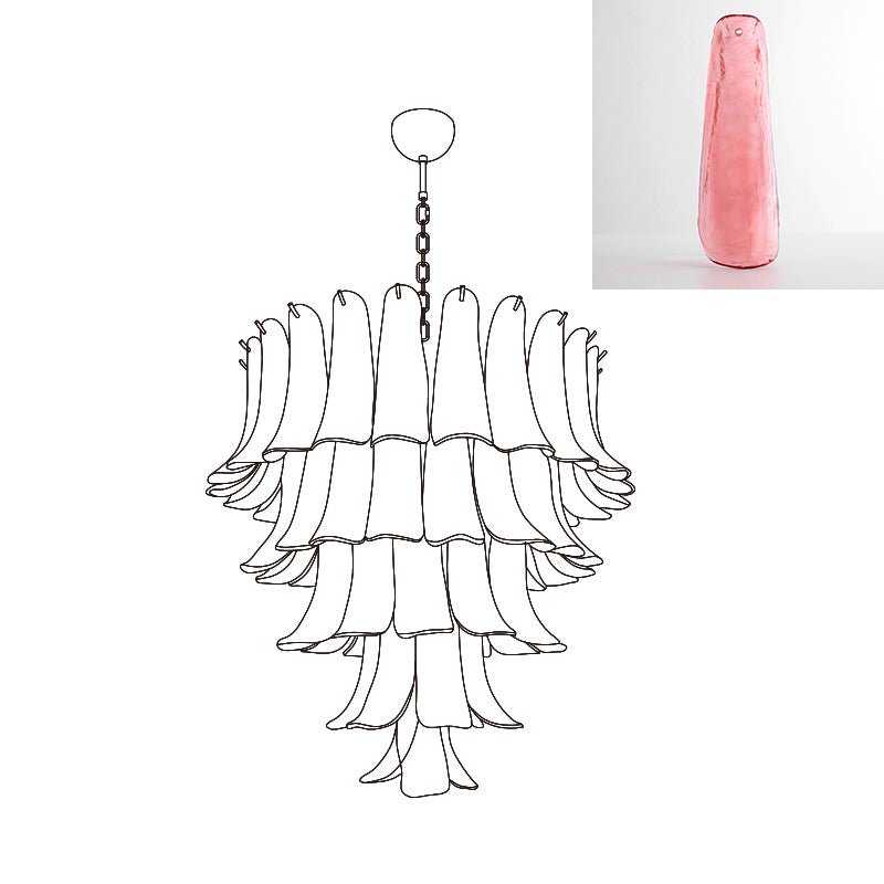 Arixon Lustre Pétales en Verre de Murano Vintage-Cielum