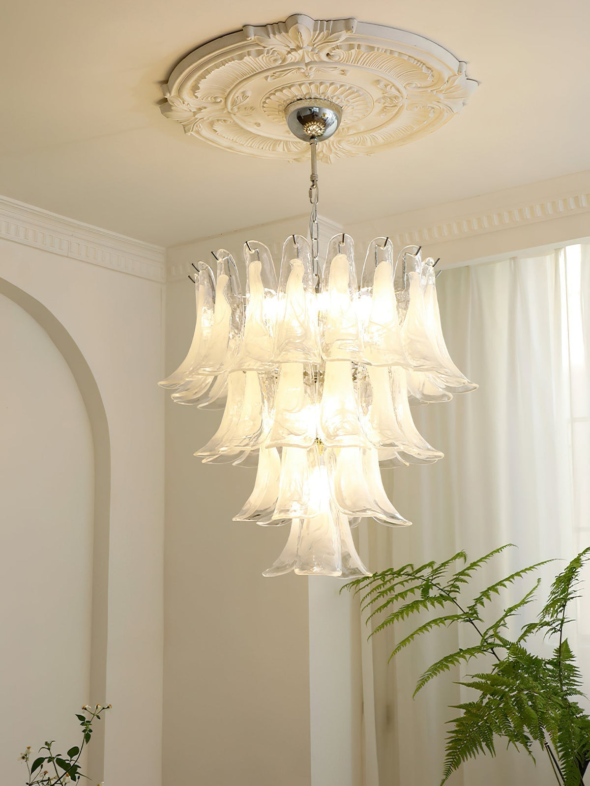 Arixon Lustre Pétales en Verre de Murano Vintage-Cielum
