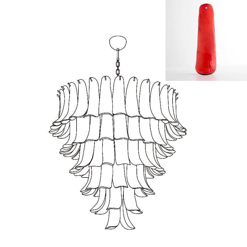 Arixon Lustre Pétales en Verre de Murano Vintage-Cielum