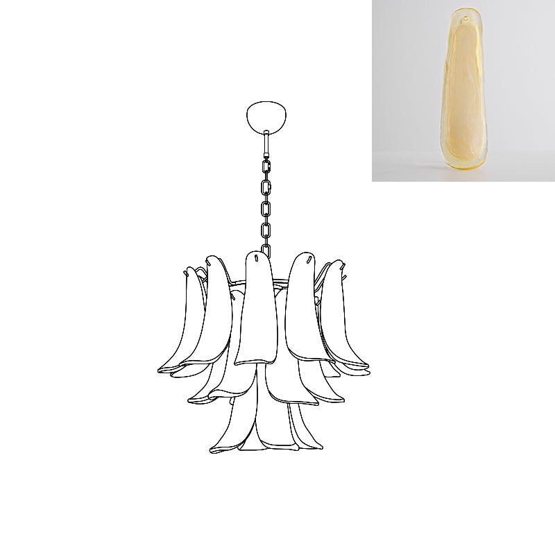 Arixon Lustre Pétales en Verre de Murano Vintage-Cielum