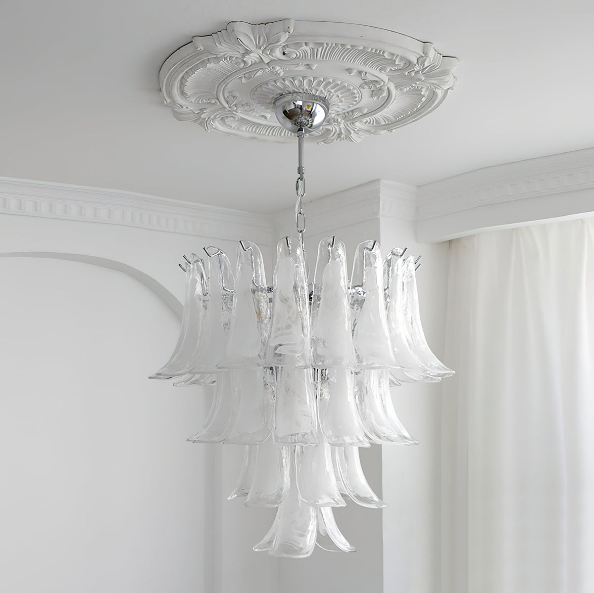 Arixon Lustre Pétales en Verre de Murano Vintage-Cielum