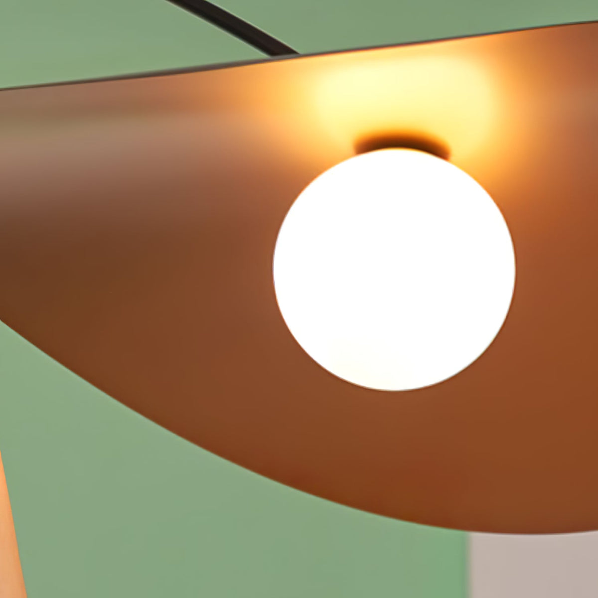 Myrna Plug-In Wall Lamp from a low angle.