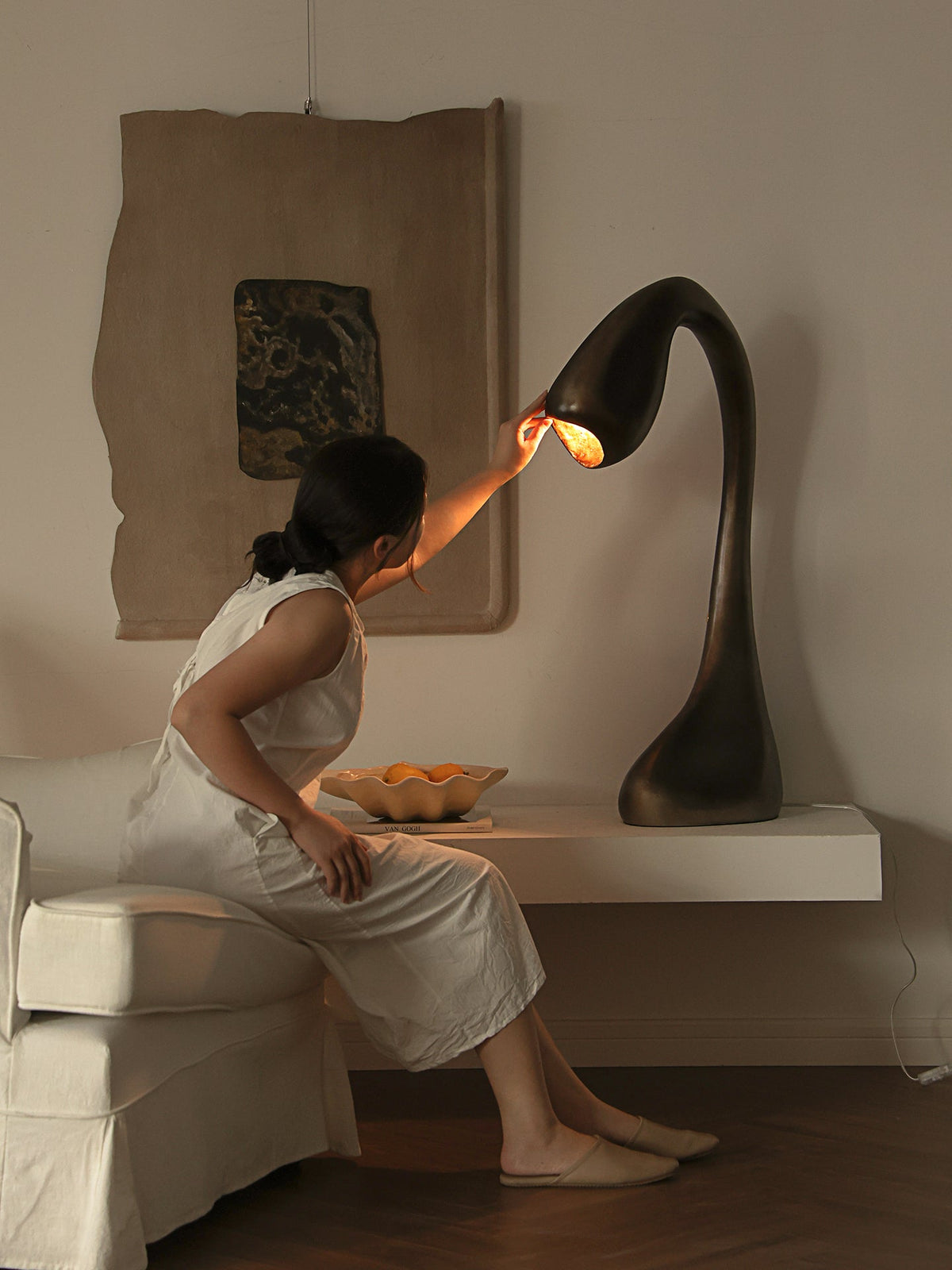 Kyns Lampe de Table de Table Sculpturale