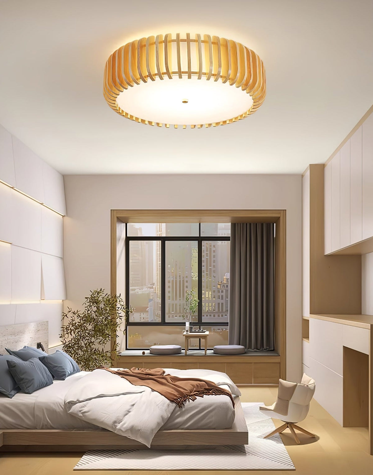 Nirixo Plafonnier en Bois Premium Élégance-Cielum
