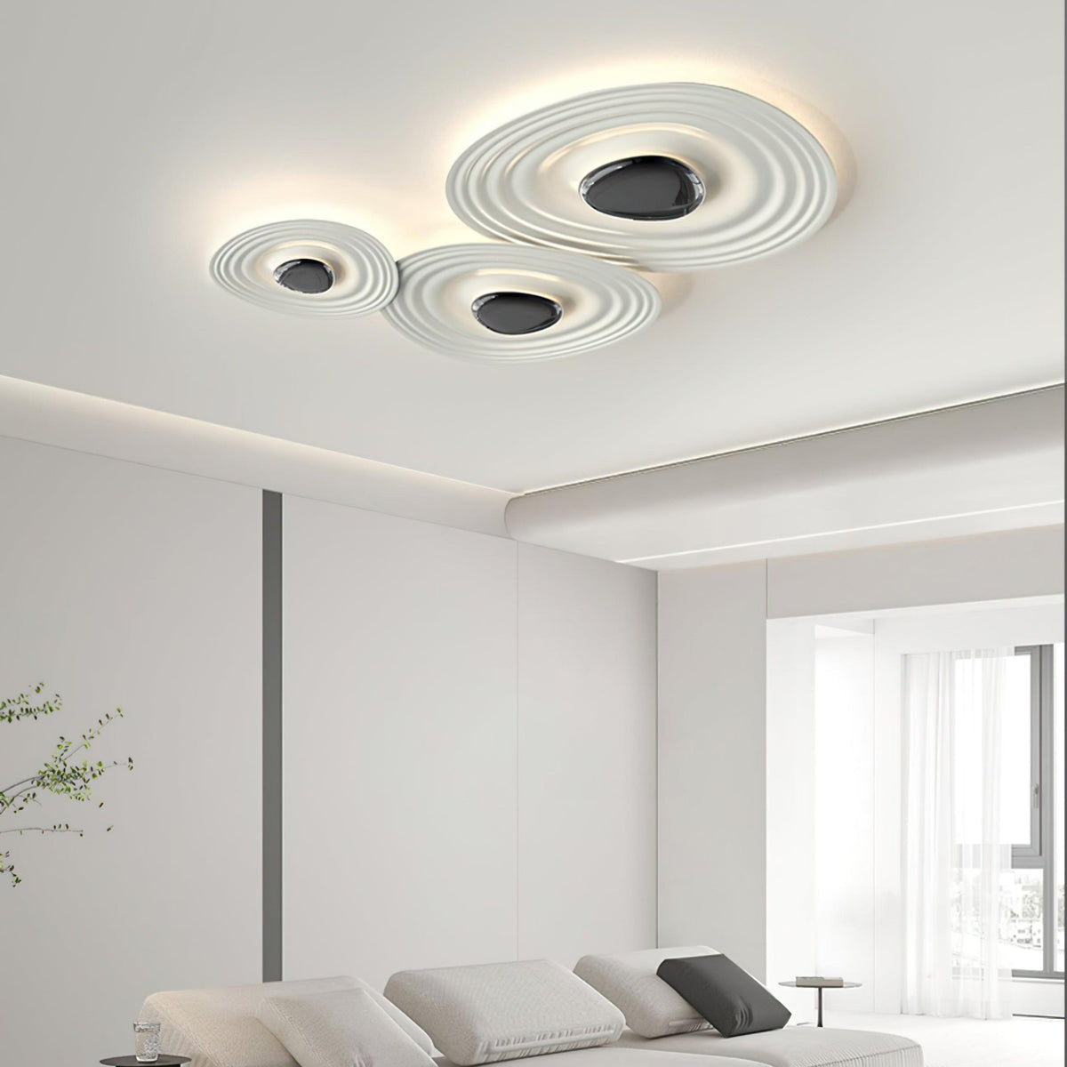 Teloq Plafonnier Ripple Ring Sculptural Moderne-Cielum