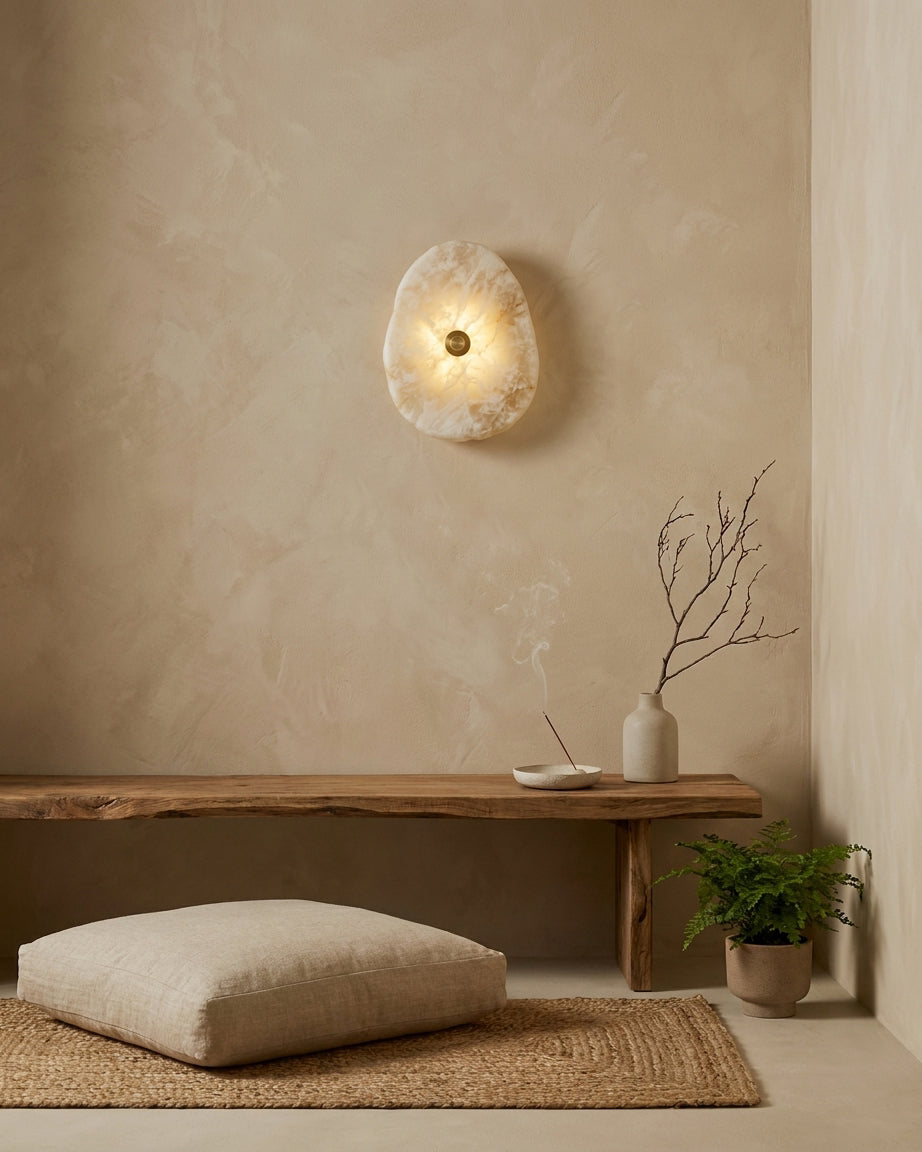 Nivorise Applique Murale en Albâtre