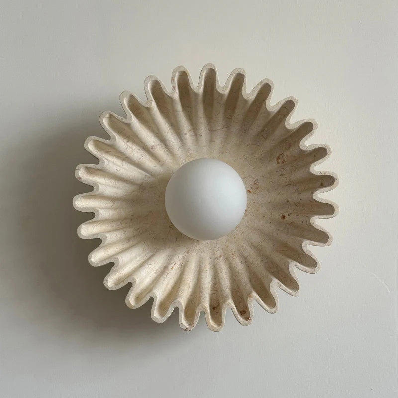 Wall Lamp Ceramics and Glass Dark Green White Black Beige Sculptural-Neutral Decor