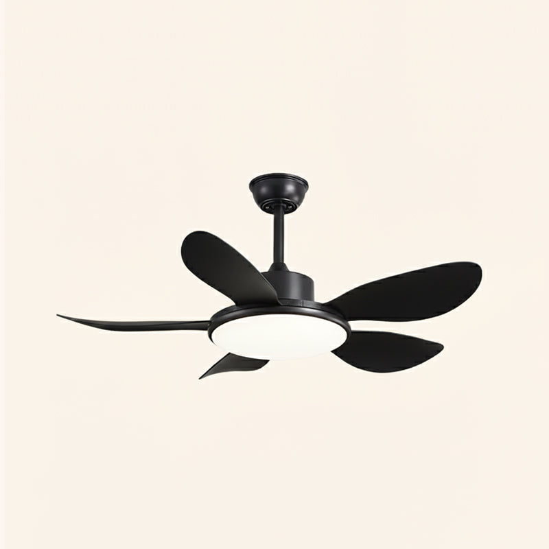 Lifestyle image featuring the Ovlaim ceiling fan in a bedroom setting.