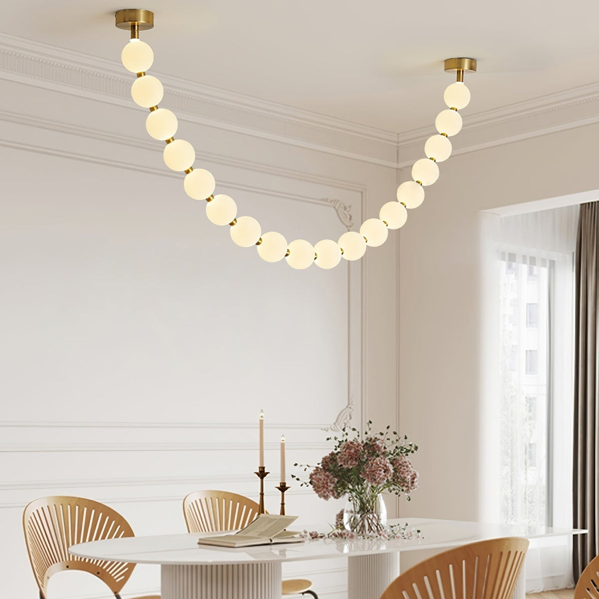 Vomino Lustre Perles Collier Boules en Verre-Cielum