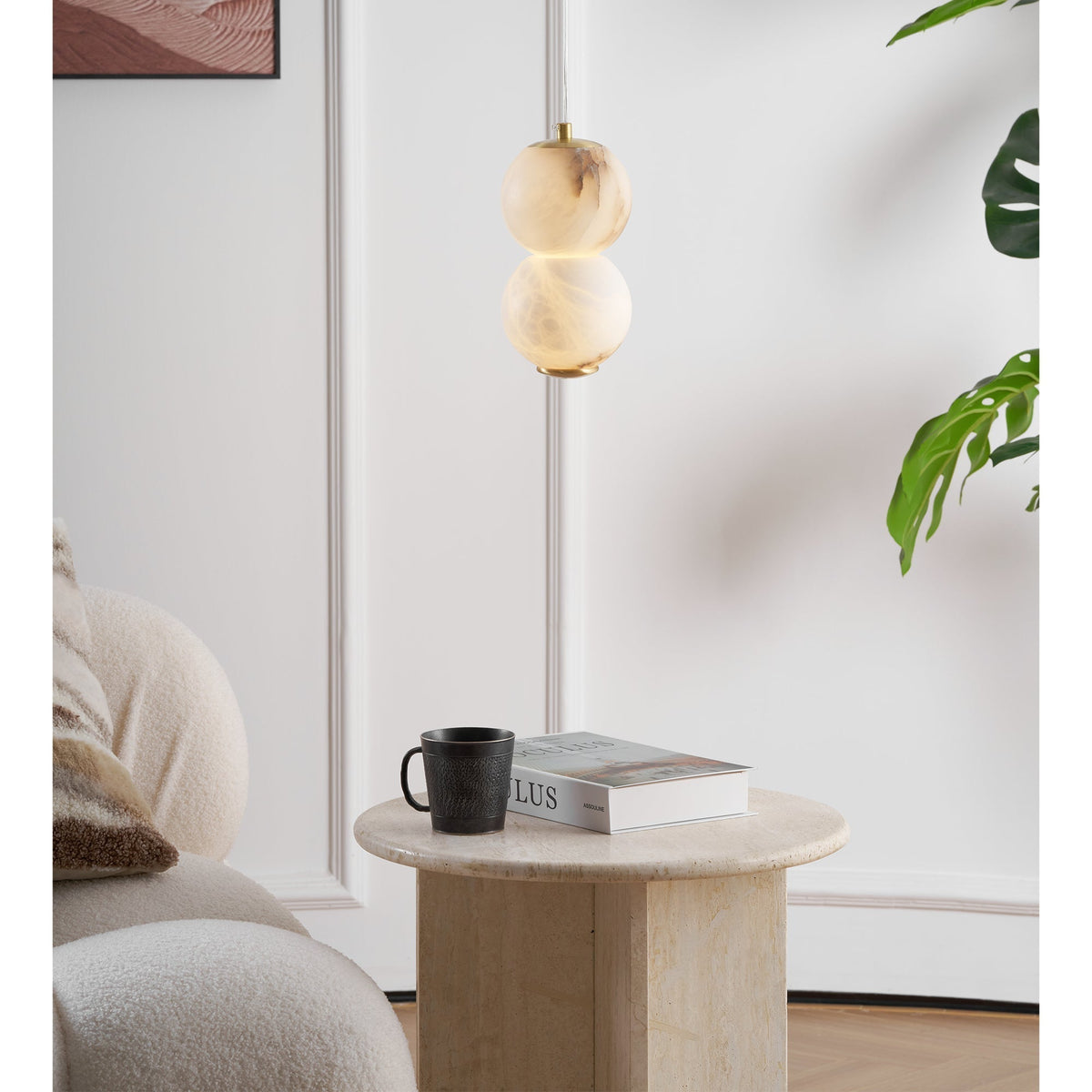Diroxel Suspension Perles Albâtre Minimaliste-Cielum