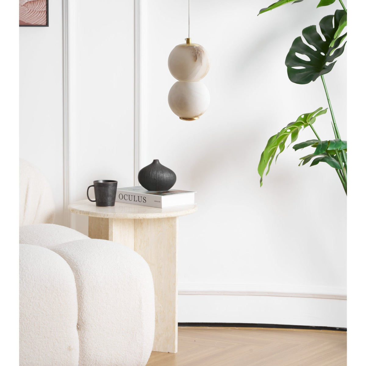 Diroxel Suspension Perles Albâtre Minimaliste-Cielum