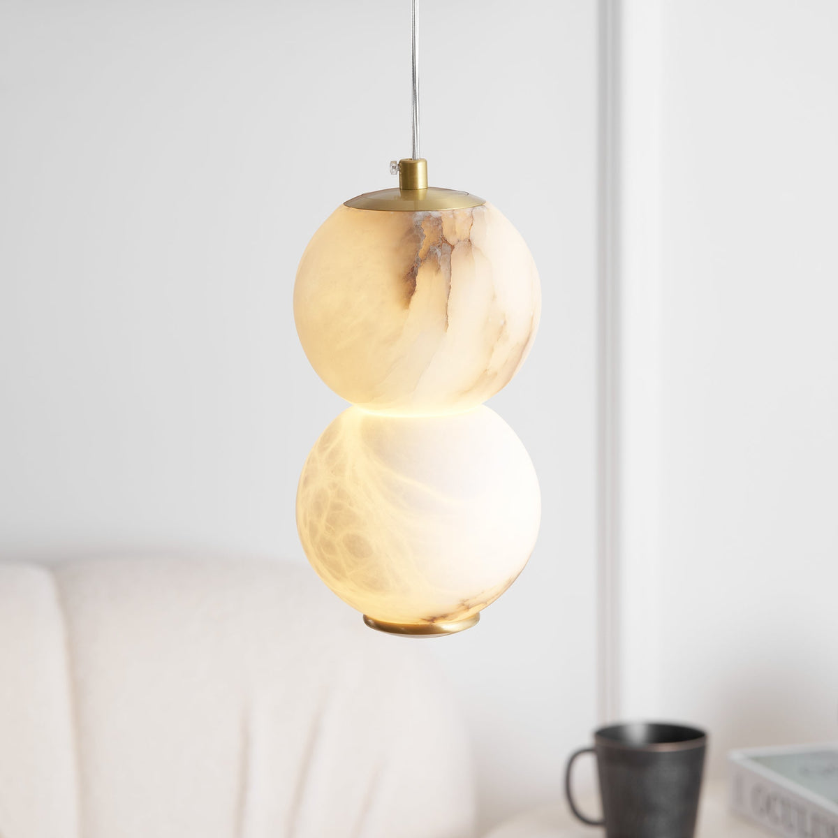 Diroxel Suspension Perles Albâtre Minimaliste-Cielum