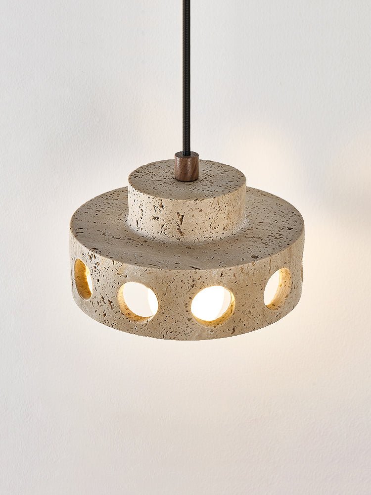 Bria Suspension en Travertin Naturel Jaune Creux
