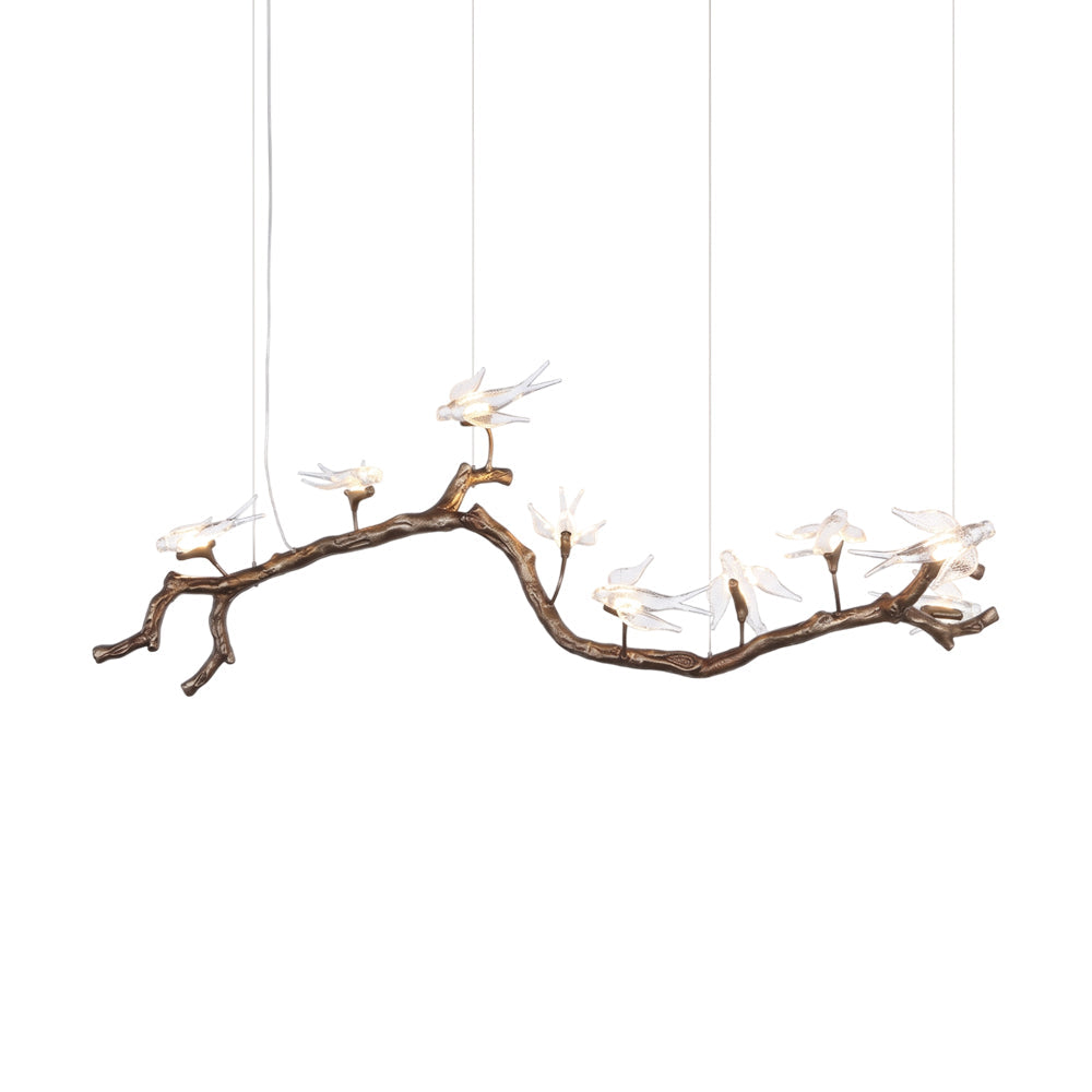 Dovemere Lustre Linéaire À Branches Et Oiseaux