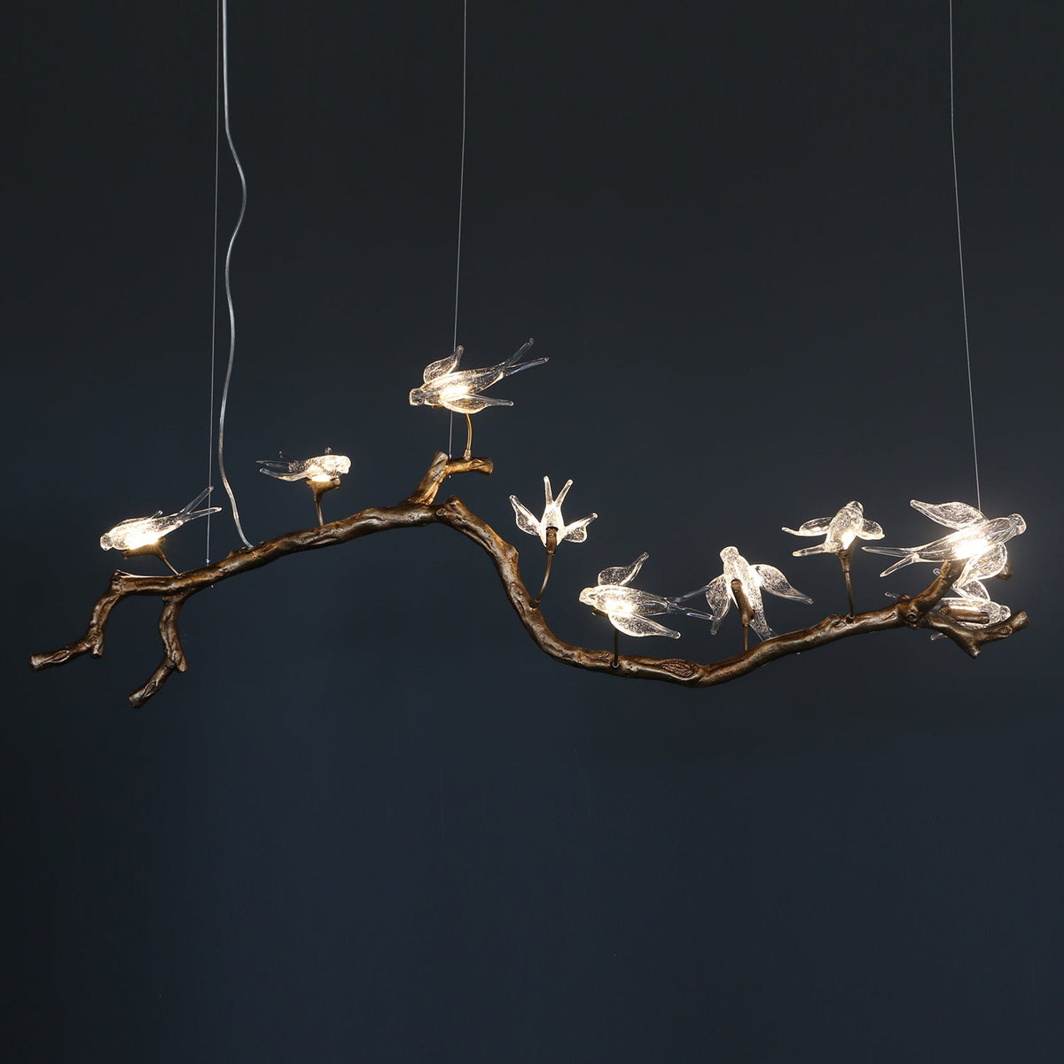 Dovemere Lustre Linéaire À Branches Et Oiseaux