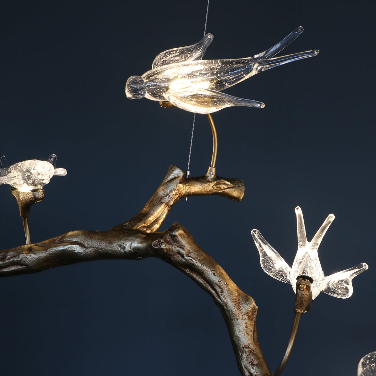 Dovemere Lustre Linéaire À Branches Et Oiseaux