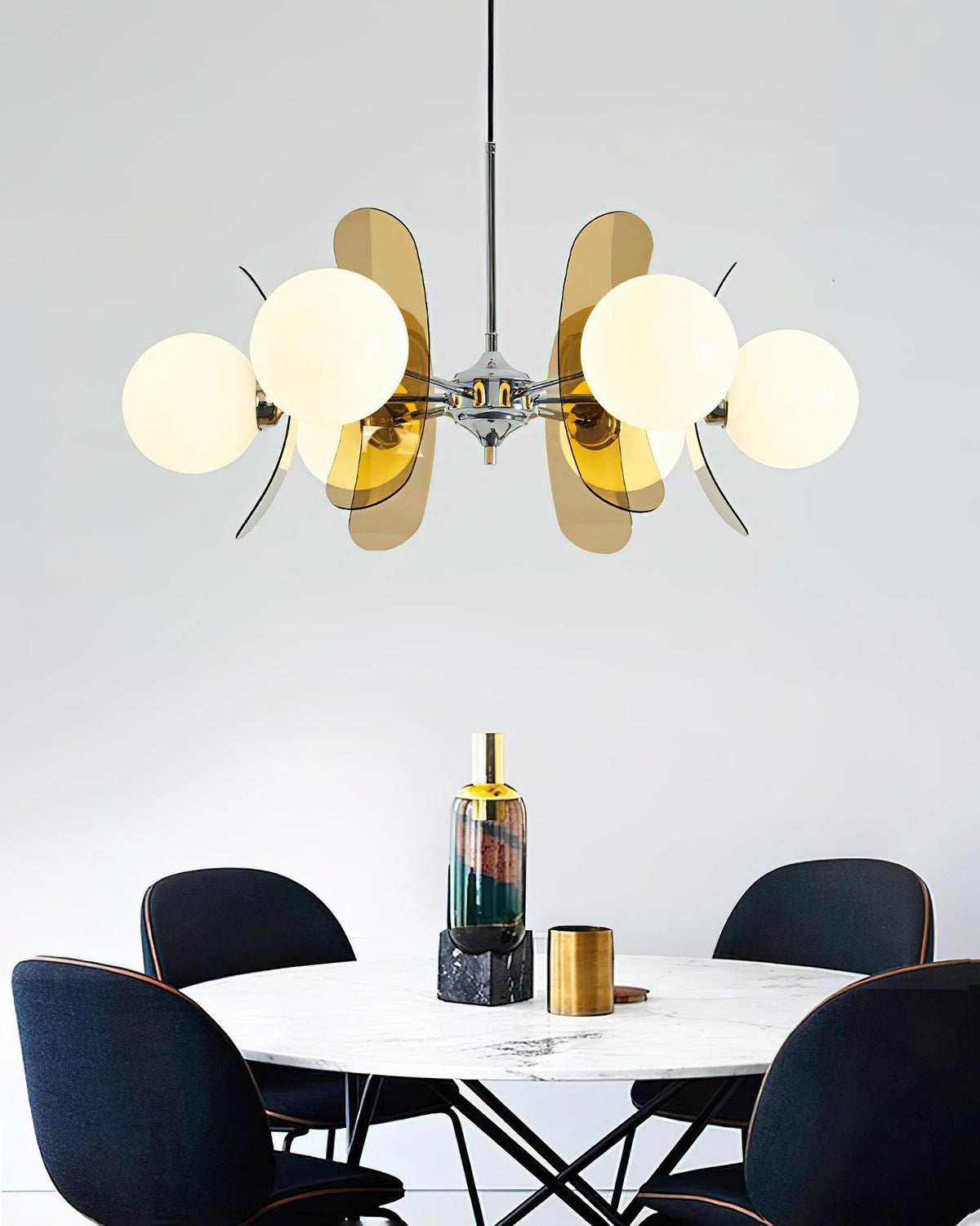 Veven Lustre en Verre Moderne Chrome Élégant-Cielum