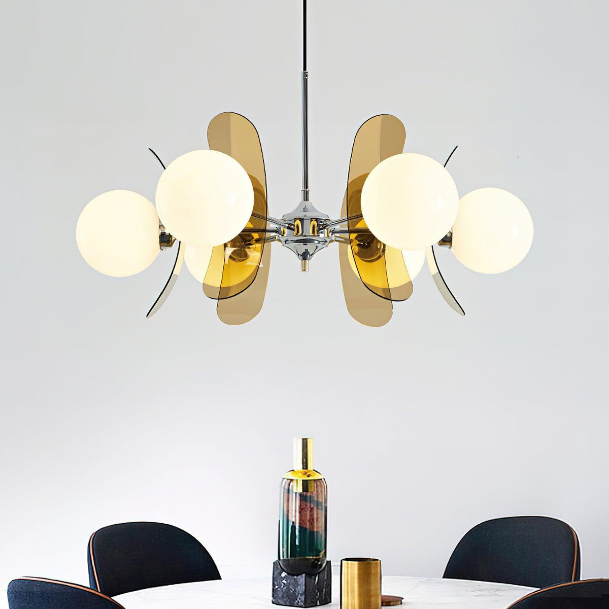 Veven Lustre en Verre Moderne Chrome Élégant-Cielum