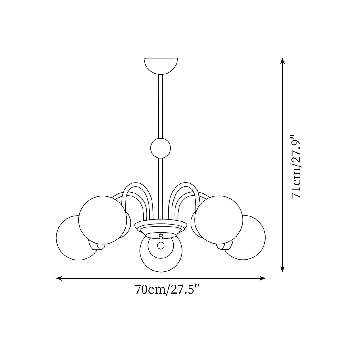 Pivone 8-Light Globe Chandelier-Neutral Decor