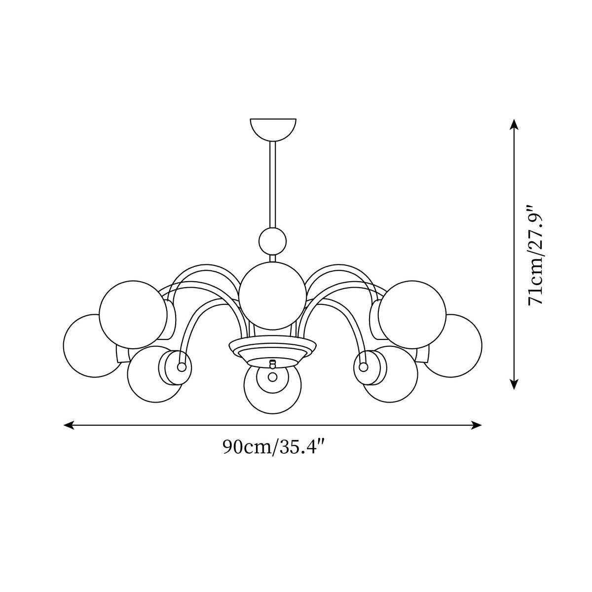 Pivone 8-Light Globe Chandelier-Neutral Decor