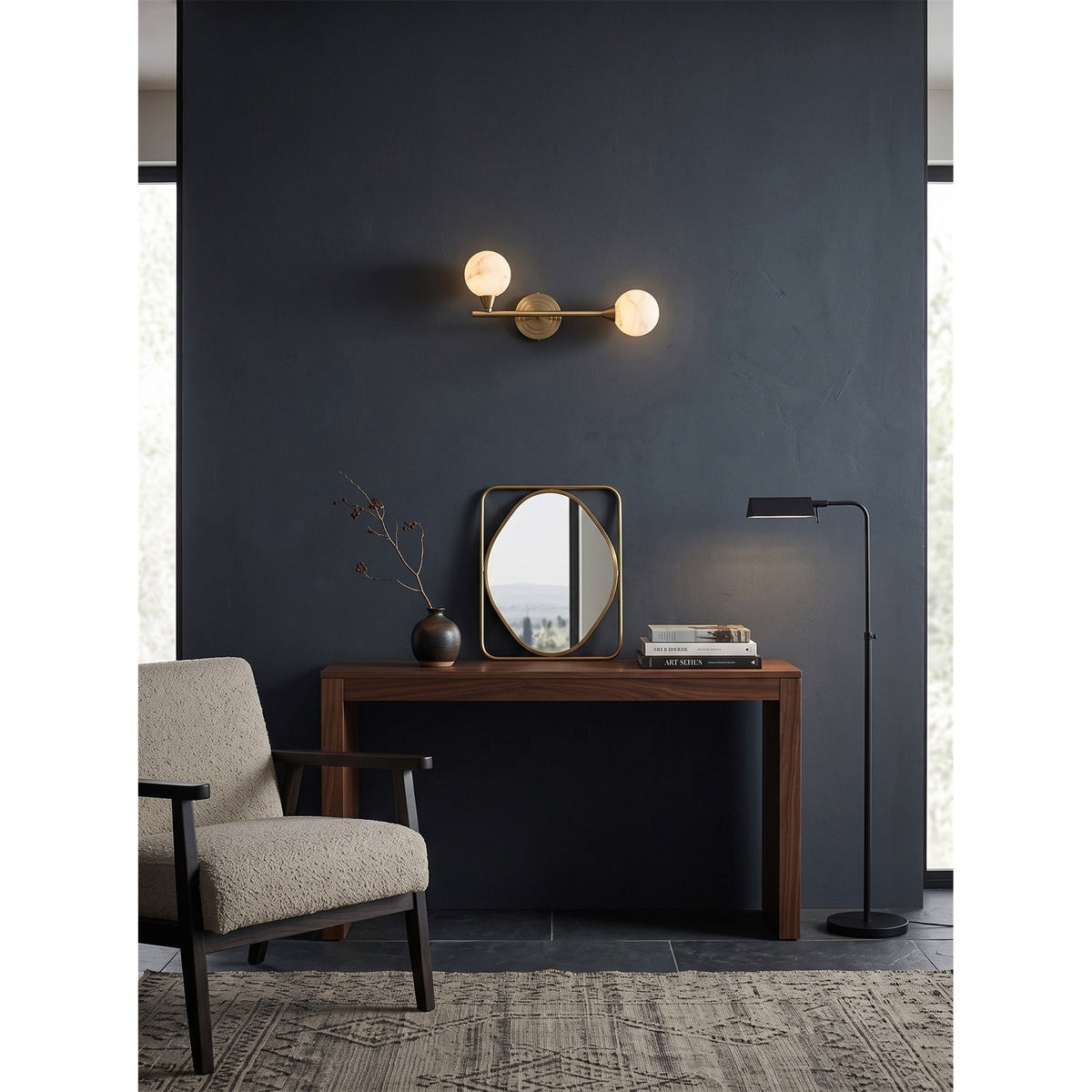 Miroielle Applique murale en albâtre