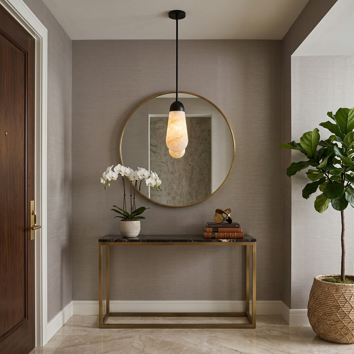 Norenelia Suspension goutte en albâtre