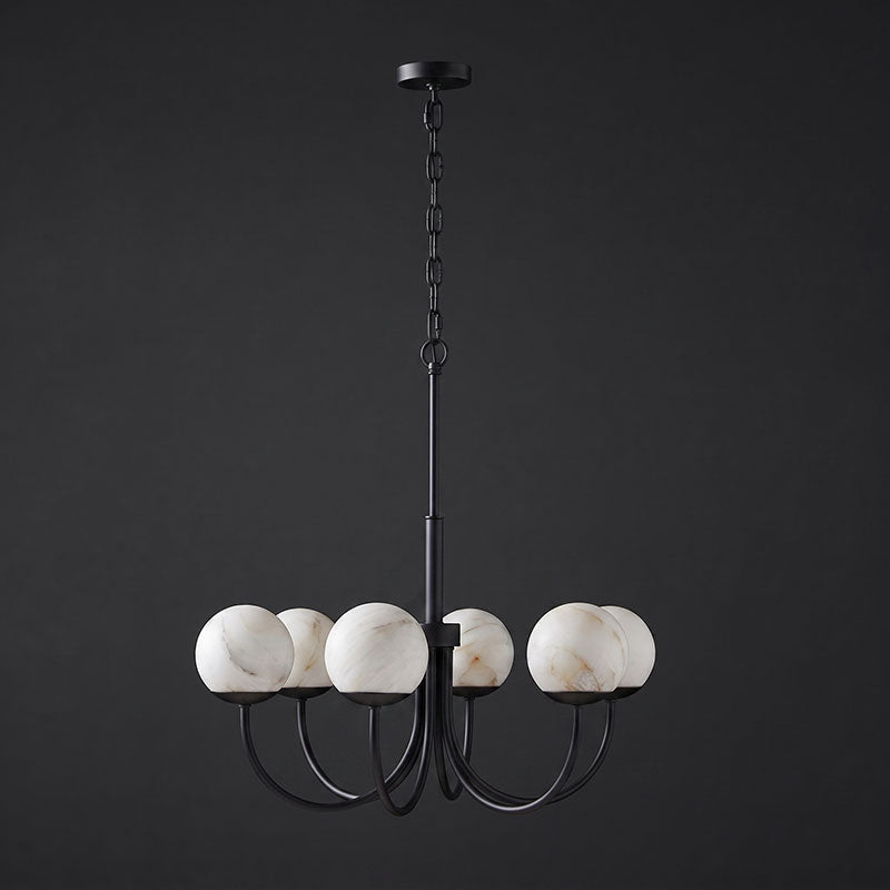 Lumoaine Lustre à globes en albâtre