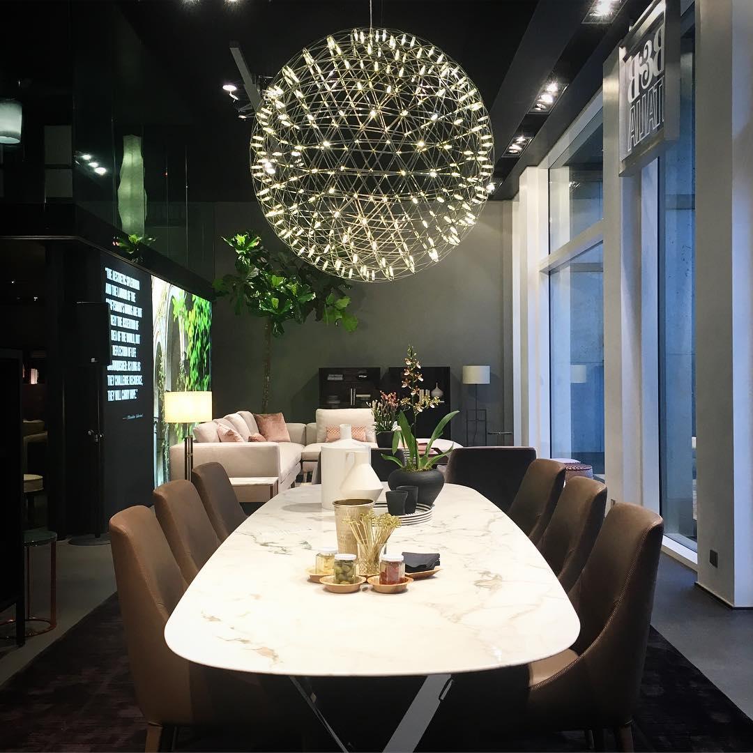 Noveno Suspension Boule Dorée de Luxe Postmoderne-Cielum