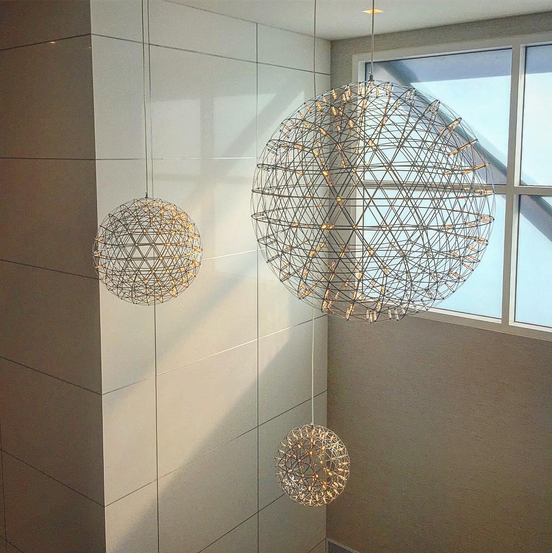 Noveno Suspension Boule Dorée de Luxe Postmoderne-Cielum