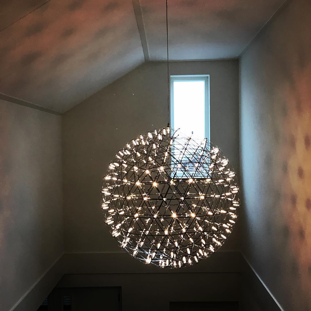Noveno Suspension Boule Dorée de Luxe Postmoderne-Cielum