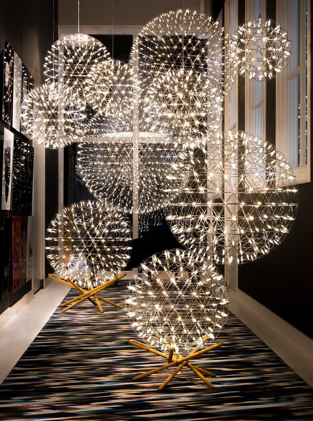 Noveno Suspension Boule Dorée de Luxe Postmoderne-Cielum