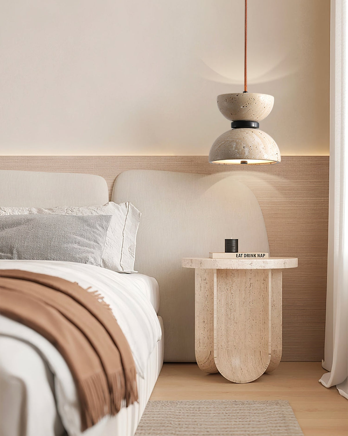Ritta Pendant Lamp Drum-Neutral Decor