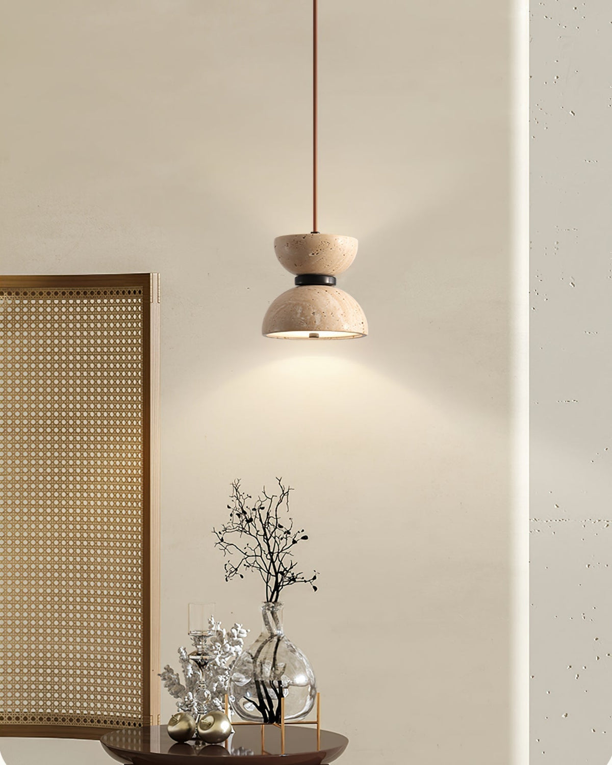 Ritta Pendant Lamp Drum-Neutral Decor