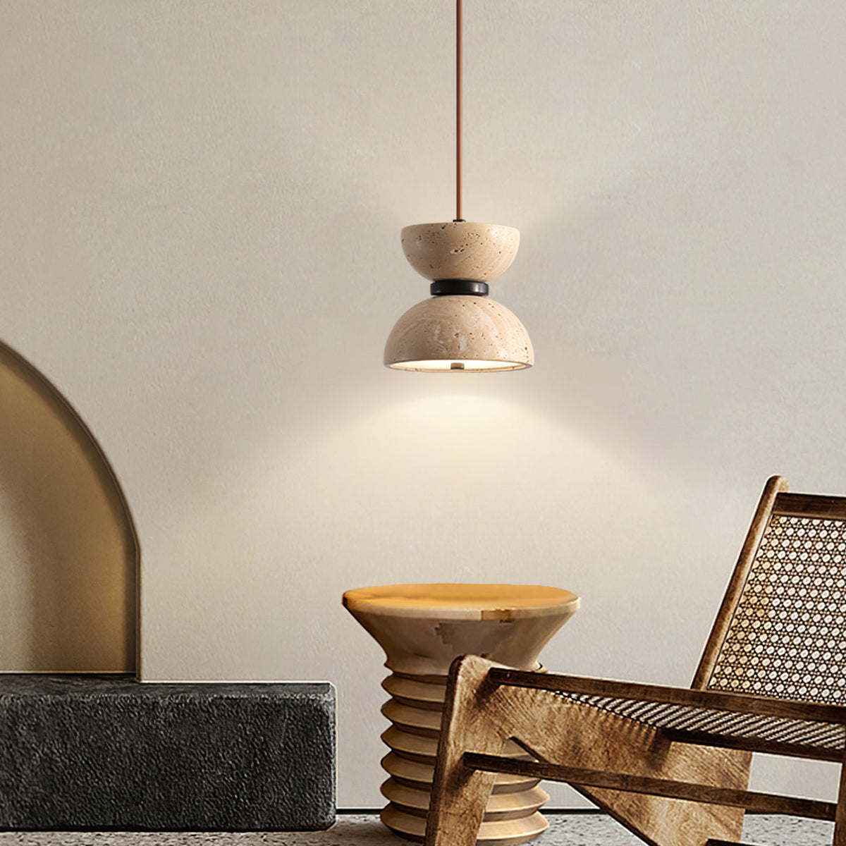Ritta Pendant Lamp Drum-Neutral Decor