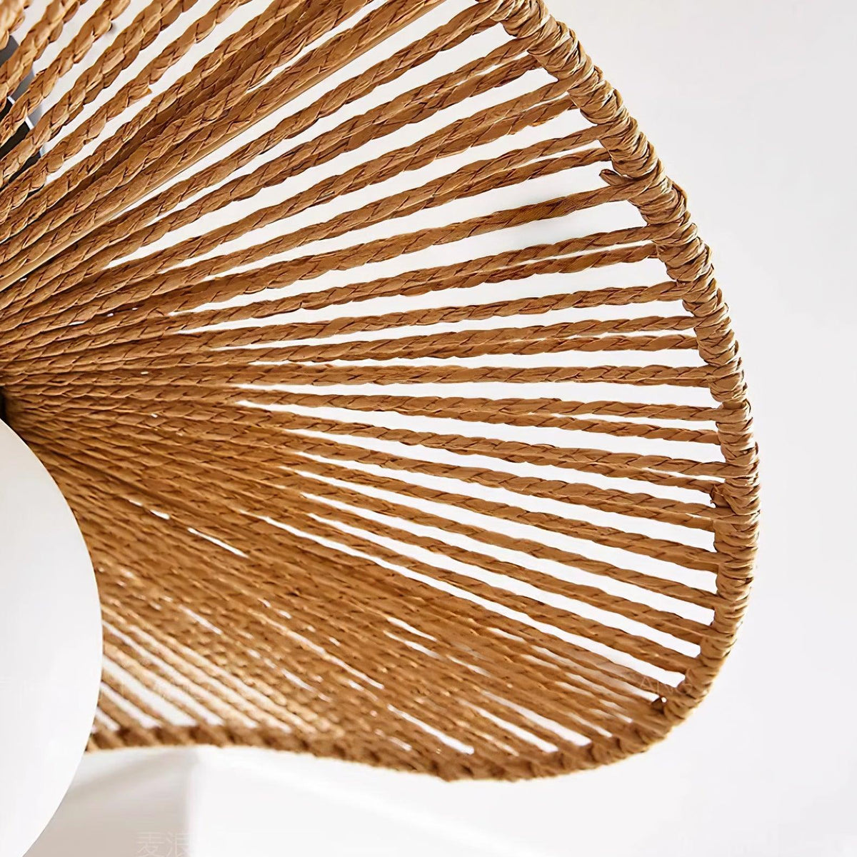 Fynora Woven Semi Flush Ceiling Light-Neutral Decor