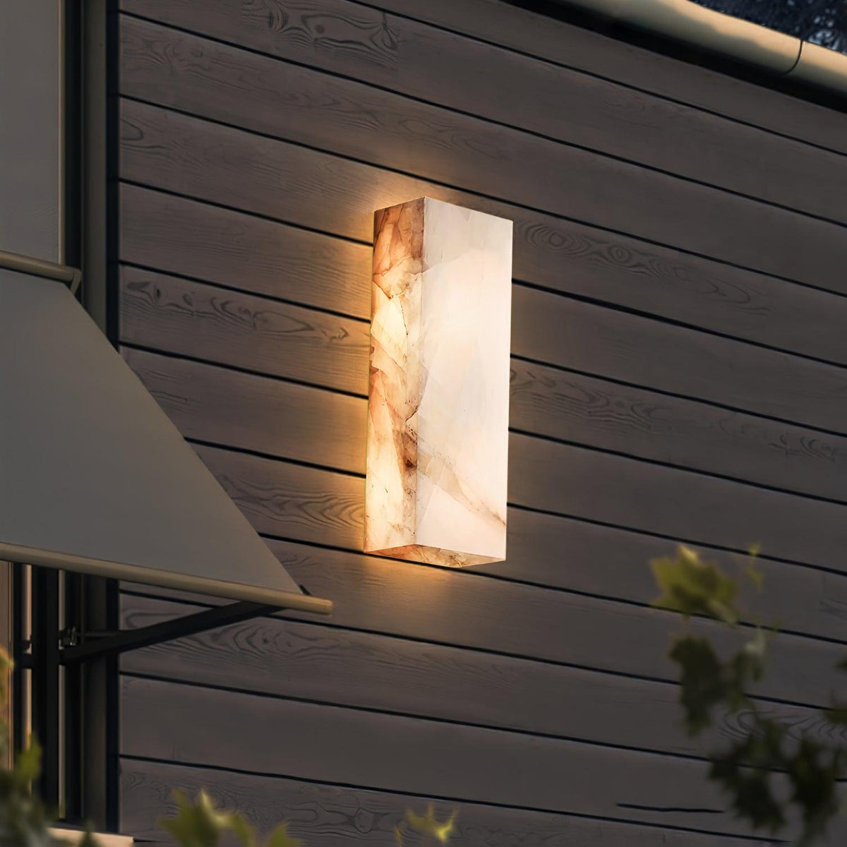 Arixe Applique Murale Extérieure Minimaliste en Albâtre-Cielum
