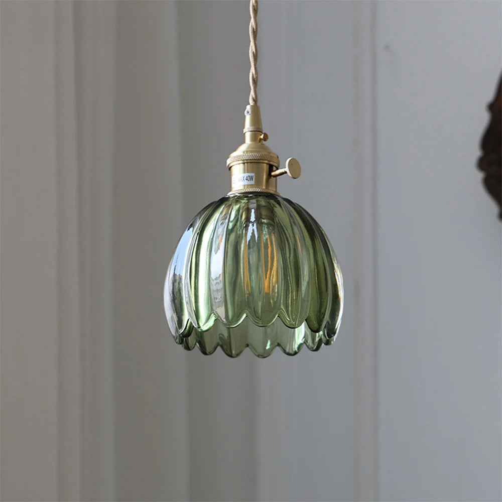 Valentina Rétro LED Suspension Verre Salon