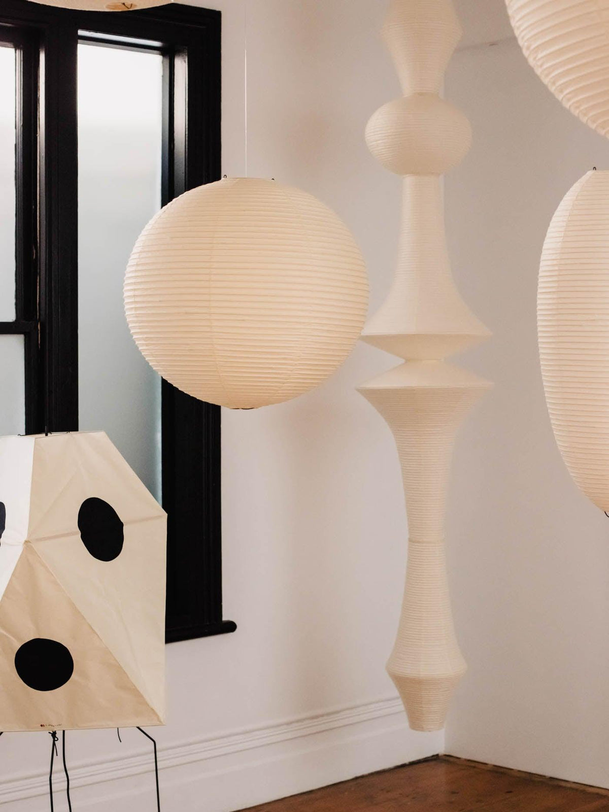 Noveny Suspension Luminaire Papier Washi E pour Salon-Cielum