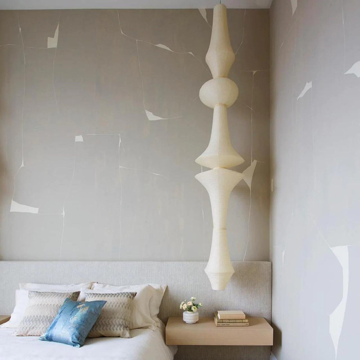 Noveny Suspension Luminaire Papier Washi E pour Salon-Cielum