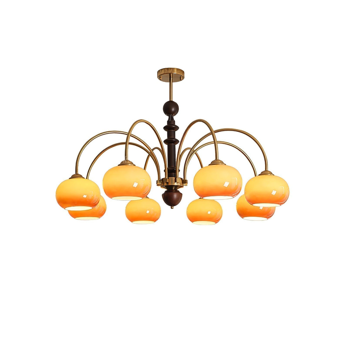 Adrelle Lustre Laiton Verre en Forme de Kaki