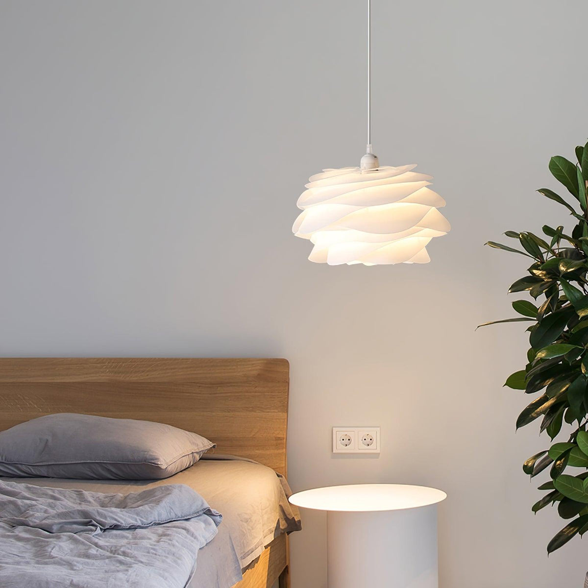 Adriora Lampe suspendue en PVC motif rose floral superposé romantique
